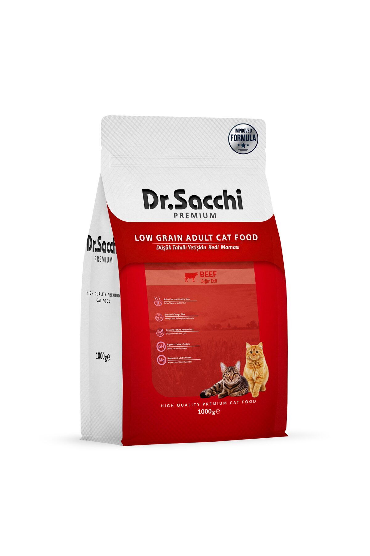 DR.SACCHI PREM. DŞK TAH. SIĞIR ETLİ YET. KEDİ 1 KG