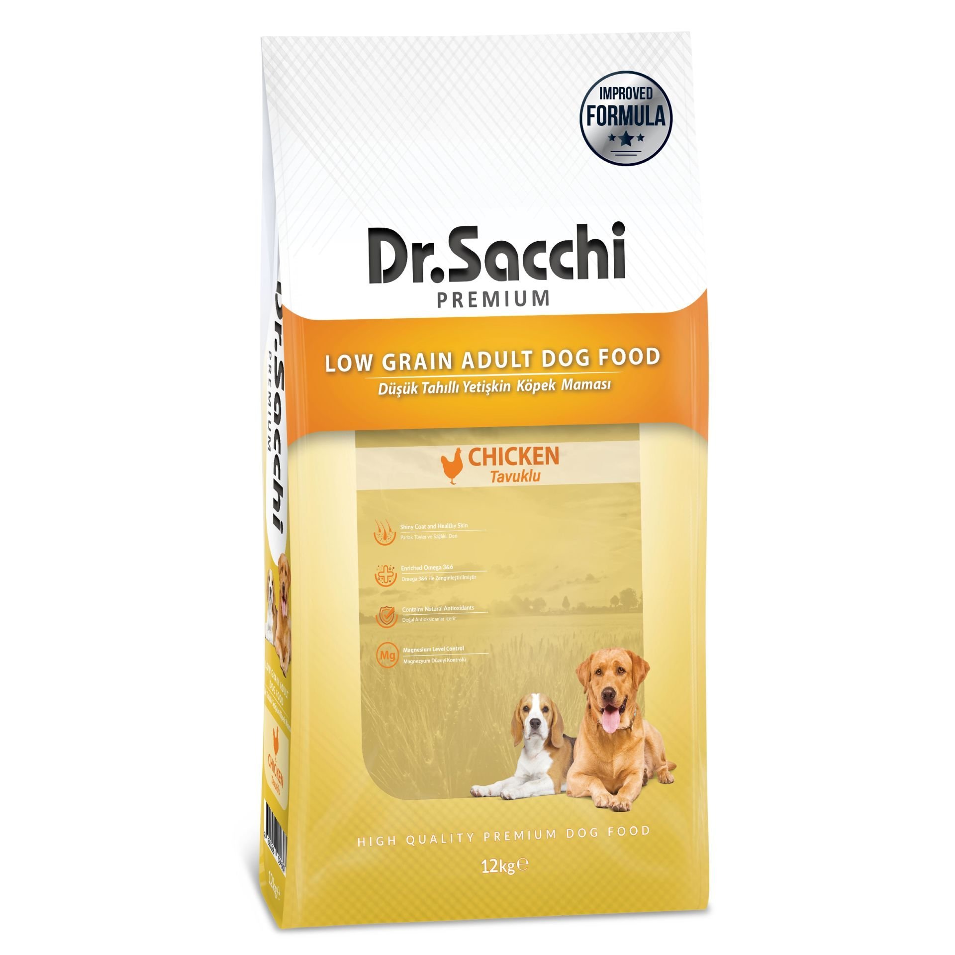 Dr.Sacchi Premium Low Grain Chicken Adult Dog Food 12 Kg