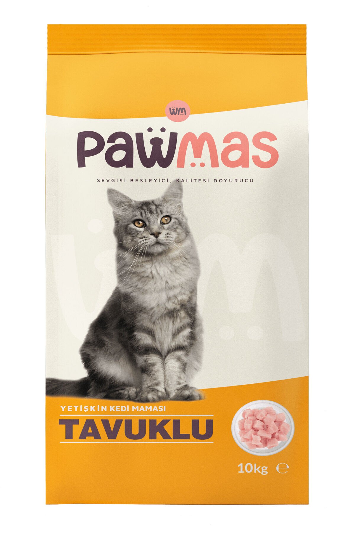 PAWMAS YETİŞKİN KEDİ MAMASI TAVUKLU 10 KG