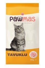 PAWMAS YETİŞKİN KEDİ MAMASI TAVUKLU 10 KG