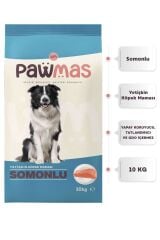 PAWMAS YETİŞKİN KÖPEK MAMASI SOMONLU 10 KG