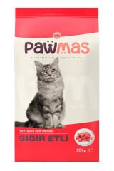 PAWMAS YETİŞKİN KEDİ MAMASI SIĞIR ETLİ 10 KG