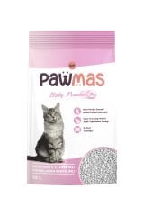 Pawmas Bebek Pudrası Kokulu Bentonit Kedi Kumu 10 Lt