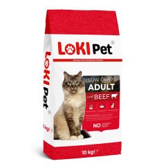 LOKİ PET DÜŞÜK TAH. SIĞIR ETL YET. KEDİ MAMA 10 KG